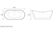 leola freestanding bath 1700x780x690mm grey, Baths, Free Standing Baths, Alessio, 7