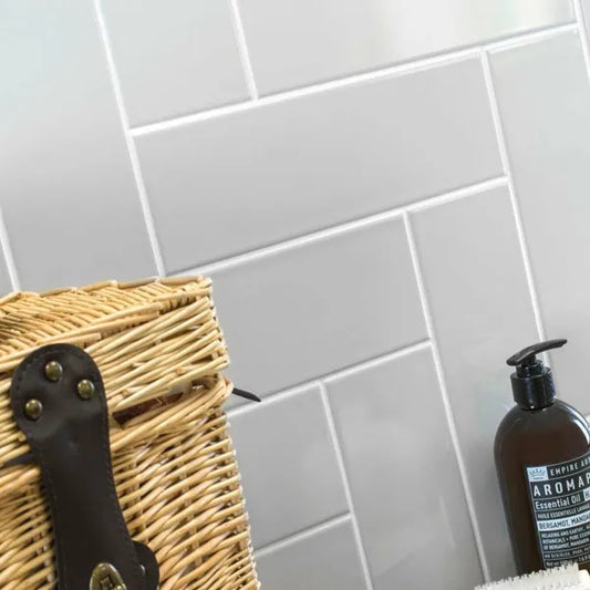 bricks light grey gloss 300x100mm tiles, Ceramic Tiles, Metro  Tiles, Wall Tiles, Grey Tiles, 1