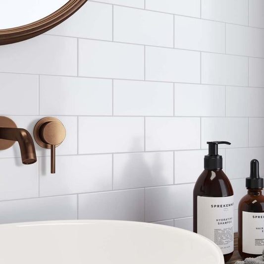 liso blanco mate 150x75mm tiles, Ceramic Tiles, Metro  Tiles, Wall Tiles, White Tiles, 1
