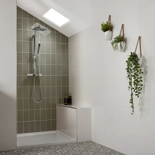 liso sage gloss 100x200mm tiles, Ceramic Tiles, Metro  Tiles, Wall Tiles, Green Tiles, 1