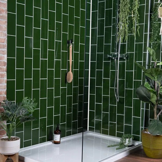 Liso Verde Gloss Tiles 200x100mm - bathandtile