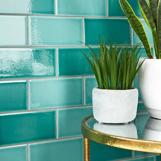 liso verde mar smooth crackle 150x75mm tiles, Ceramic Tiles, Metro  Tiles, Wall Tiles, Green Tiles, 1