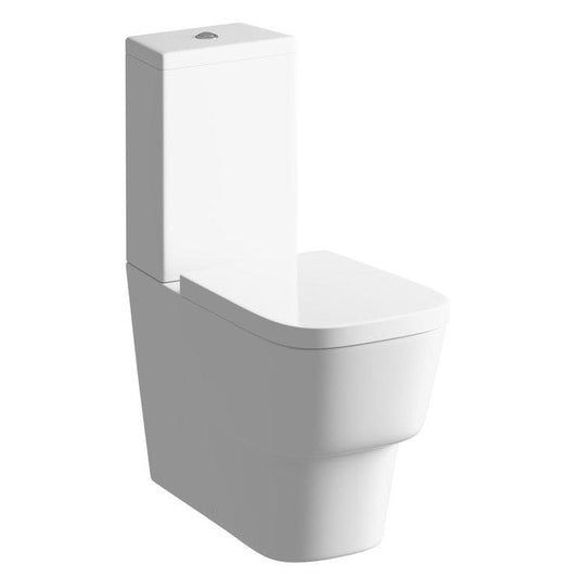 Lorenzo Close Coupled WC & Soft Close Toilet Seat - bathandtile