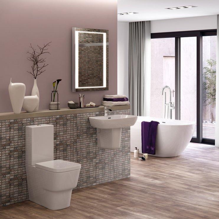 Lorenzo Close Coupled WC & Soft Close Toilet Seat - bathandtile