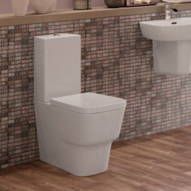 Lorenzo Close Coupled WC & Soft Close Toilet Seat - bathandtile