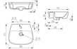 Lorenzo Semi Recessed Basin 495x415mm 1TH - bathandtile