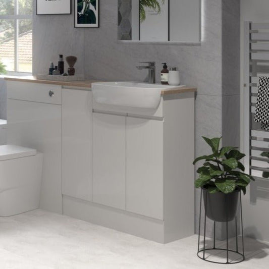 Lorenzo Semi Recessed Basin 495x415mm 1TH - bathandtile