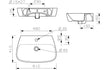 lorenzo wall hung basin semi pedestal 600x400mm, Alessio, Basins, Semi Pedestal Basins, Wall Hung Basins, 8