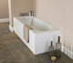 loretta d shape single ended bath 1700x700x550mm 2th, Baths, Straight Baths, Alessio, 1