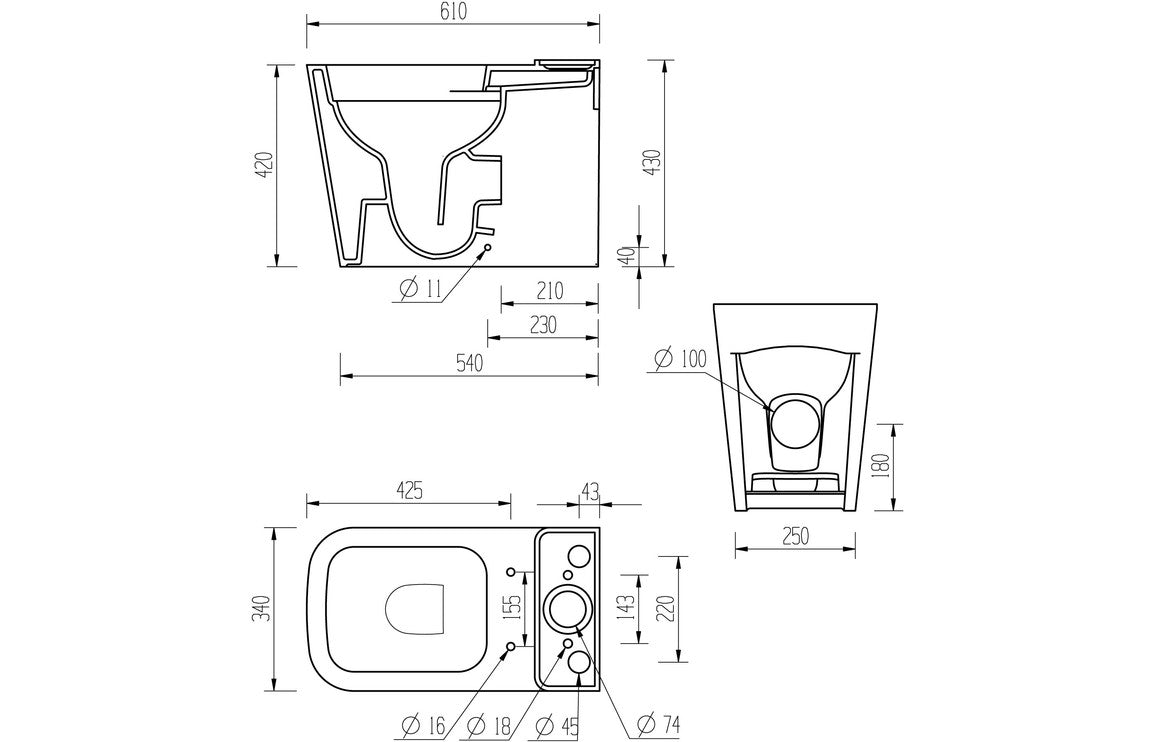 Luca Basin And Close Coupled Toilet Set - bathandtile