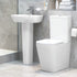Luca Rimless Close Coupled Comfort Height WC & Soft Close Toilet Seat - bathandtile
