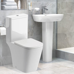 Luca Rimless Close Coupled Short Projection Open Back WC & Soft Close Seat