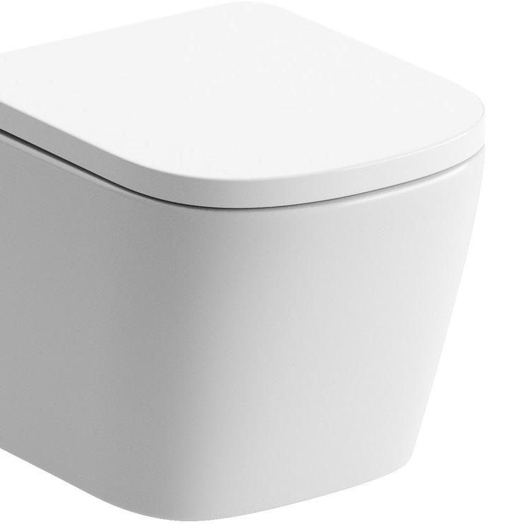 Luca Rimless Wall Hung WC & Soft Close Toilet Seat - bathandtile