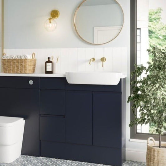 Luca Semi Recessed Basin 495x415mm 1TH - bathandtile