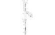 lucca square tall mono basin mixer tap, Alessio, Chrome Basin Taps, Tall Basin Taps, Taps, 5