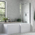 lucio l shape shower bath 1500x850x560mm rh, Baths, Shower Baths, Alessio, 1