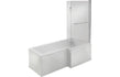 lucio l shape shower bath 1700x850x560mm rh, Baths, Shower Baths, Alessio, 3