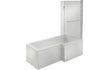 lucio l shape supercast shower bath pack 1700x850x560mm rh, Baths, Shower Baths, Alessio, 2
