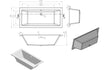 lucio square double ended bath 1700x800x550mm, Baths, Double Ended Baths, Straight Baths, Alessio, 5