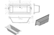 lucio square double ended bath 1800x800x550mm, Baths, Double Ended Baths, Straight Baths, Alessio, 4