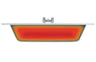 lucio square double ended supercast bath 1700x700x550mm, Baths, Double Ended Baths, Straight Baths, Alessio, 3