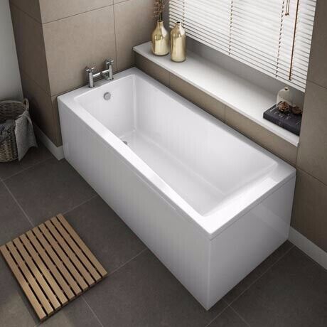 Lucio Square Single Ended Bath 1500x700x550mm - bathandtile