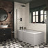 ludo p shape supercast shower bath pack 1700x850x560mm lh, Baths, Shower Baths, Alessio, 1