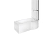 ludo p shape supercast shower bath pack 1700x850x560mm rh, Baths, Shower Baths, Alessio, 2