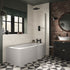 ludo p shape supercast shower bath pack 1700x850x560mm rh, Baths, Shower Baths, Alessio, 1