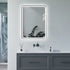 lund 600mm rectangle front lit led mirror matt black, Alessio, Illuminated Bathroom Mirror, Mirrors, 1