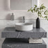 marbella 800mm wall hung grey marble basin unit set bottle trap, Alessio, Wall Hung Vanity Unit, 2
