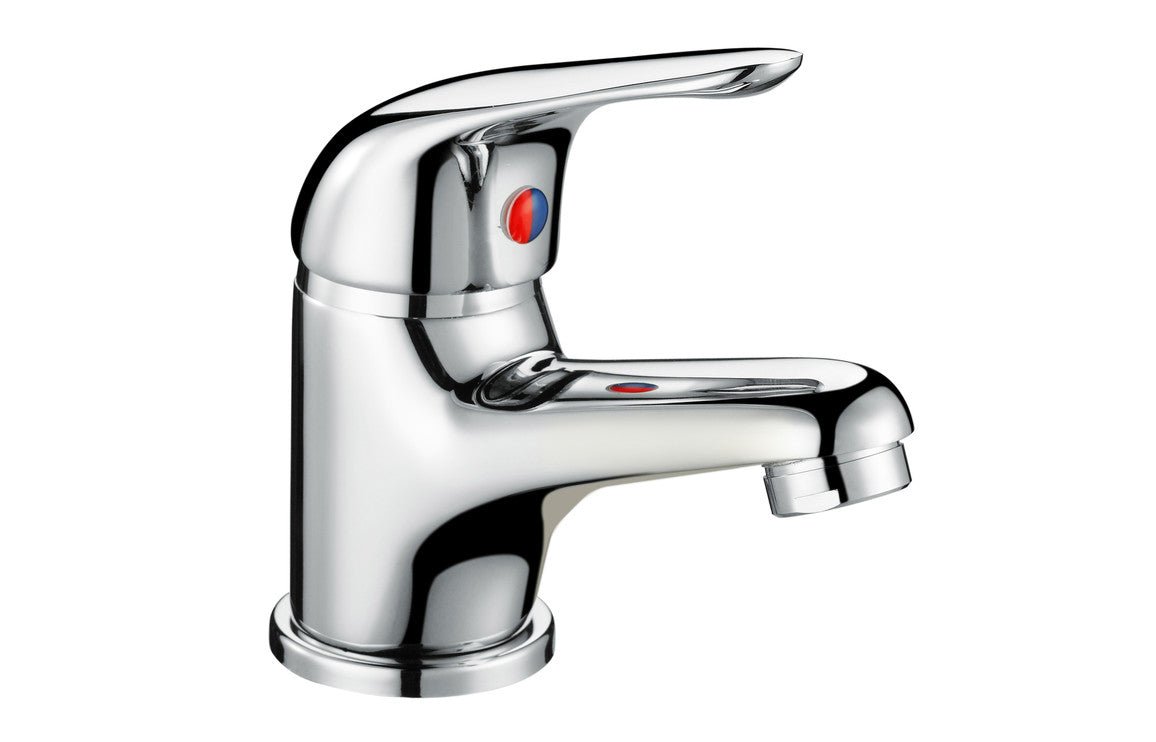 Marcell Chrome Mono Cloakroom Basin Mixer Tap & Waste - bathandtile