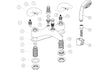 marcell low pressure bath shower mixer tap, Alessio, Chrome Bath Shower Mixer Taps, Bath Taps, Taps, 7
