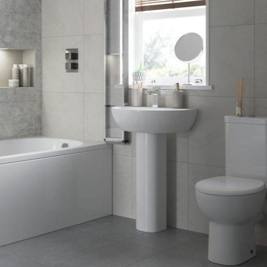 marco basin full pedestal 450x400mm, Alessio, Basins, Full Pedestal Basin, 1