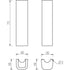 marco basin full pedestal 450x400mm, Alessio, Basins, Full Pedestal Basin, 6