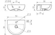 marco basin full pedestal 450x400mm, Alessio, Basins, Full Pedestal Basin, 5