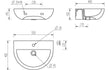marco basin full pedestal 550x400mm, Alessio, Basins, Full Pedestal Basin, 5