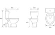 Marco Close Coupled Open Back WC & Soft Close Toilet Seat - bathandtile