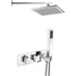mattia square shower pack twin two outlet handset brass overhead shower, Alessio, Mixer Showers, Shower Valves, Showers, 2