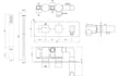 mattia thermostatic shower valve with handset two outlet, Alessio, Mixer Showers, Shower Valves, Showers, 3