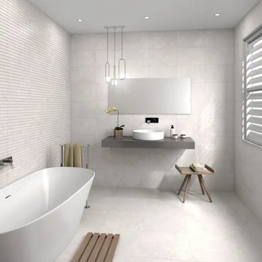 Melrose Himalaya White 300x600mm Tiles - bathandtile