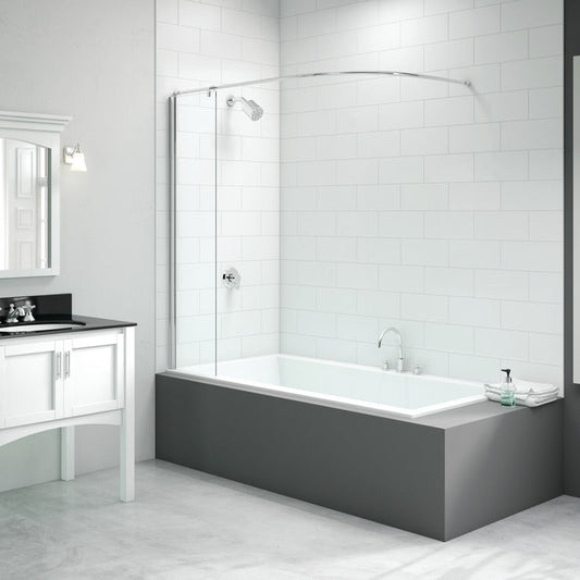 Merlyn 300x1500mm Curtain Rail Bath Screen - bathandtile
