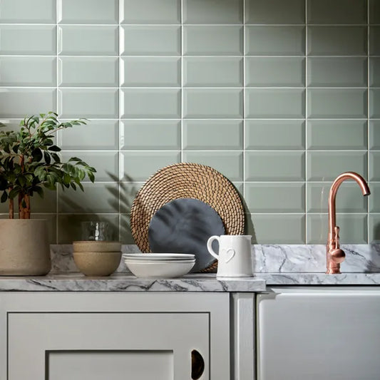 metro sage gloss 100x200mm tiles, Ceramic Tiles, Metro  Tiles, Wall Tiles, Green Tiles, 1