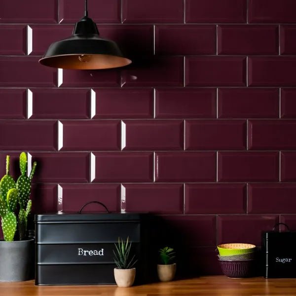 Metro Plum Gloss 100x200mm Tiles - bathandtile