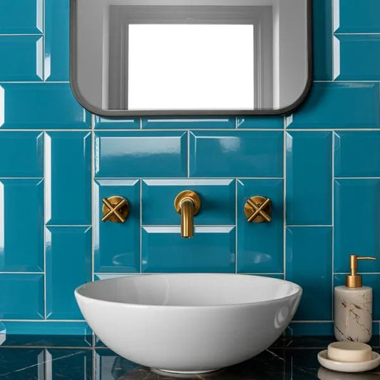metro teal gloss 100x200mm tiles, Ceramic Tiles, Metro  Tiles, Wall Tiles, Blue Tiles, 1