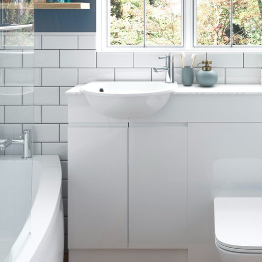 Mia 540x500mm Semi Recessed Basin - bathandtile