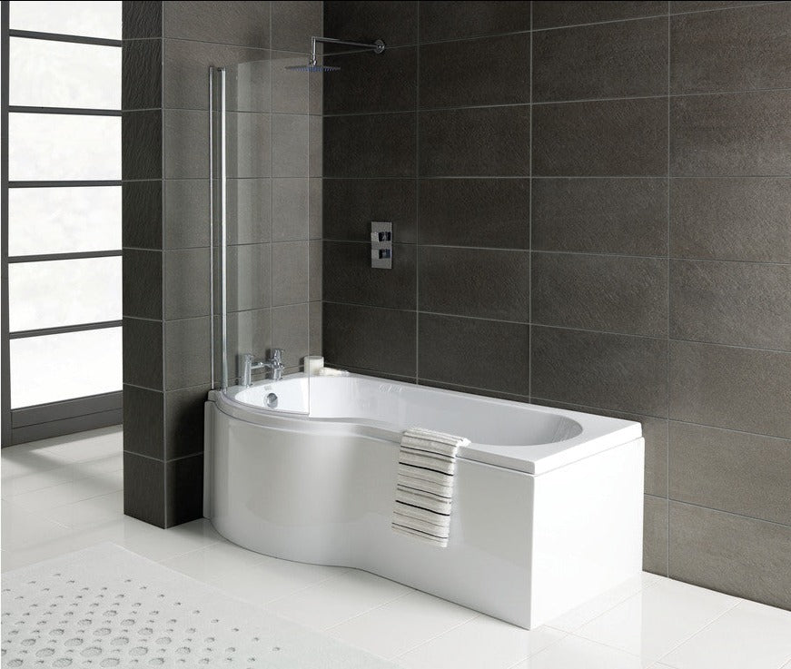 Mia Complete Shower Bath Suite 1700mm Left Hand Bath - bathandtile