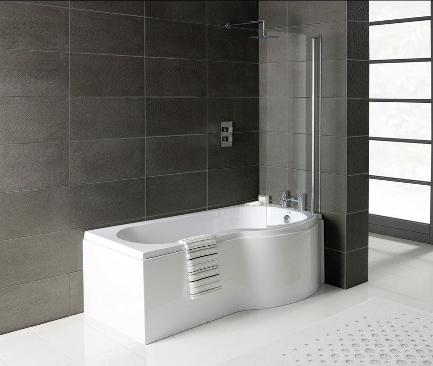 Mia Complete Shower Bath Suite 1700mm Right Hand Bath - bathandtile