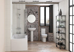 Mia Complete Shower Bath Suite 1700mm Right Hand Bath