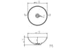 milan counter top round washbowl 410mm, Alessio, Basins, Counter Top Bowl , 5